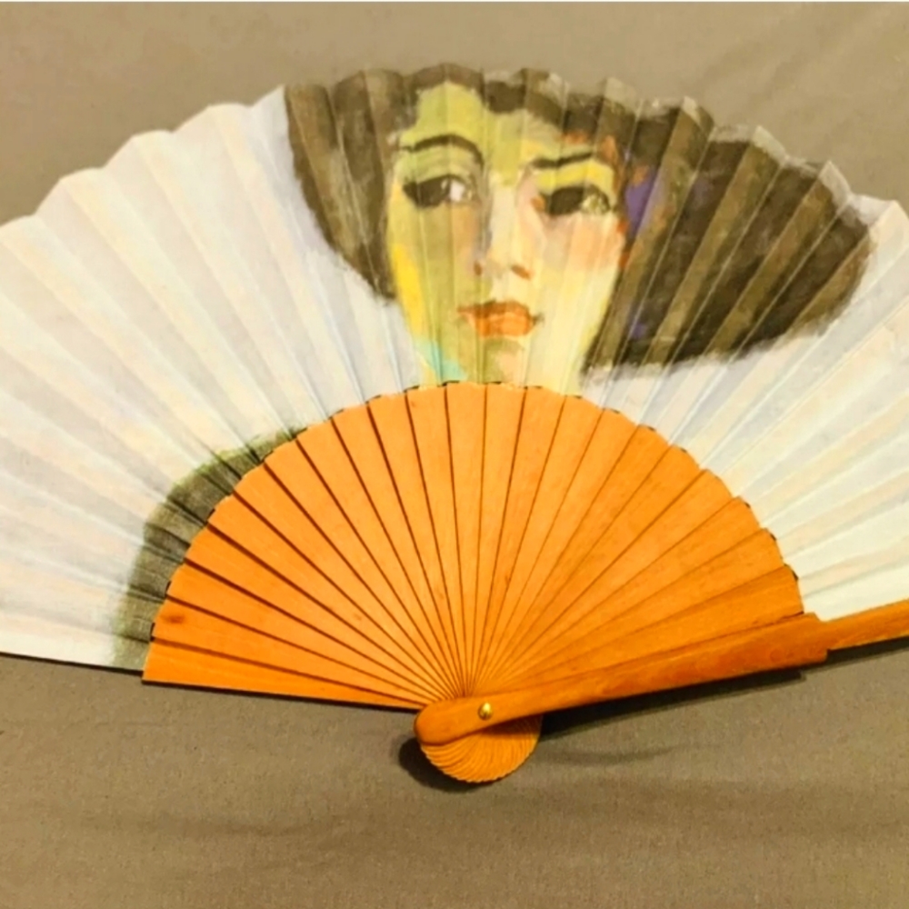 Kees Van Dongen Woman With Black Hat Hand Fan Del